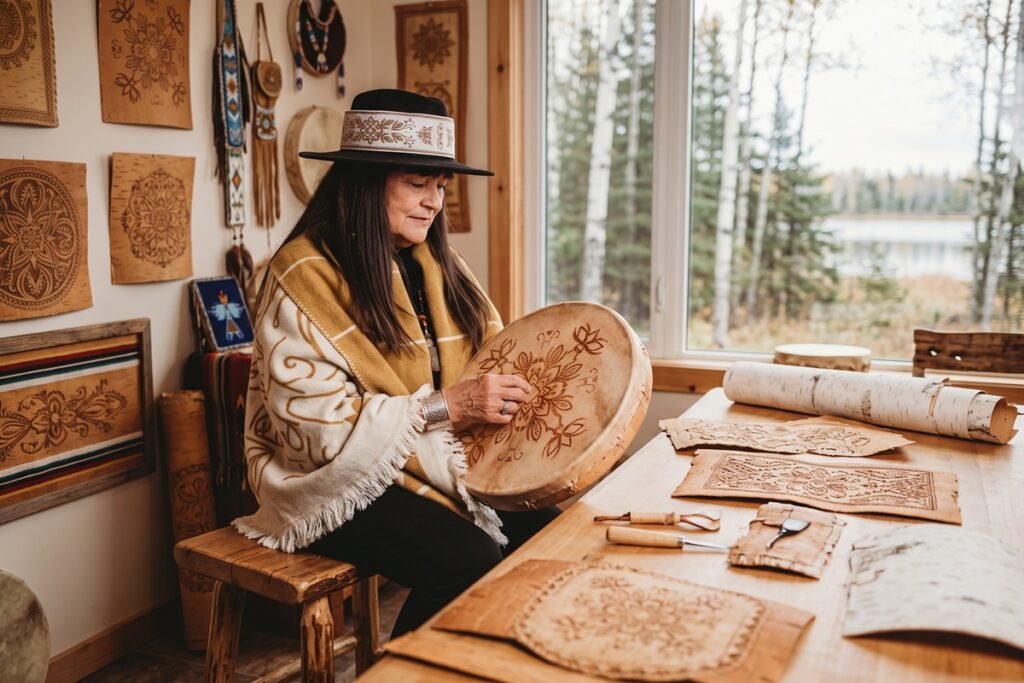 Meet Halfmoon Woman A Manitoba Artist Preserving Birch Bark Biting